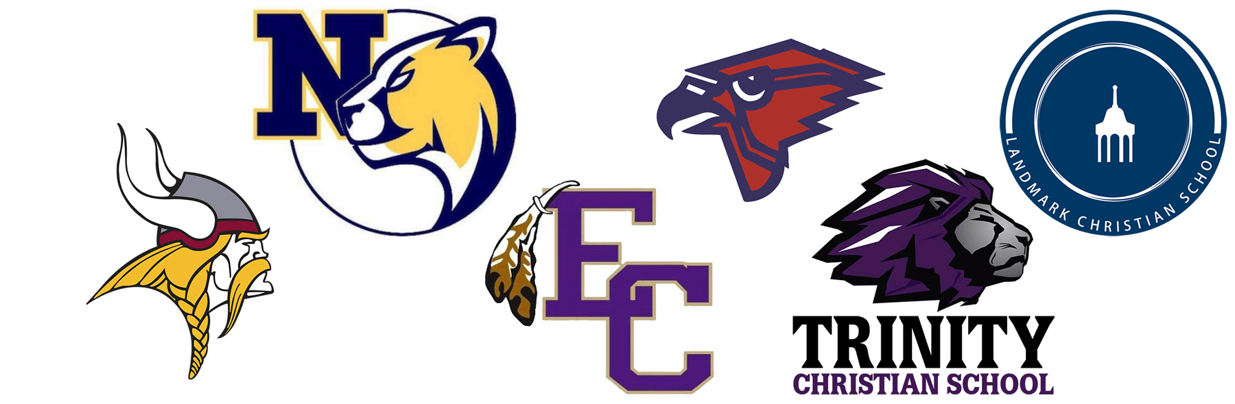 Logos for six Newnan area high schools