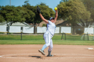 Woman Playing Softball